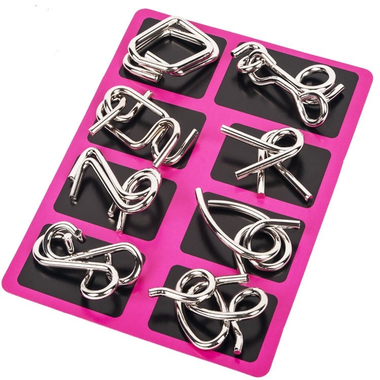 24-Piece Metal Brain Puzzle Set