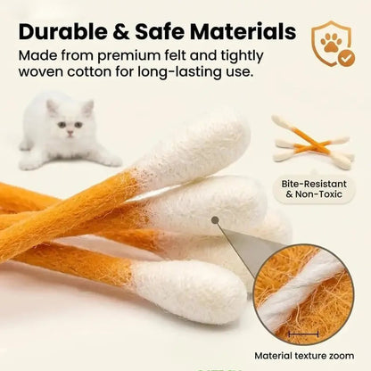 💥LAST DAY BUY 1 GET 1 FREE💥Giant Cotton Swab Shaped Felt Cat Chew Toys