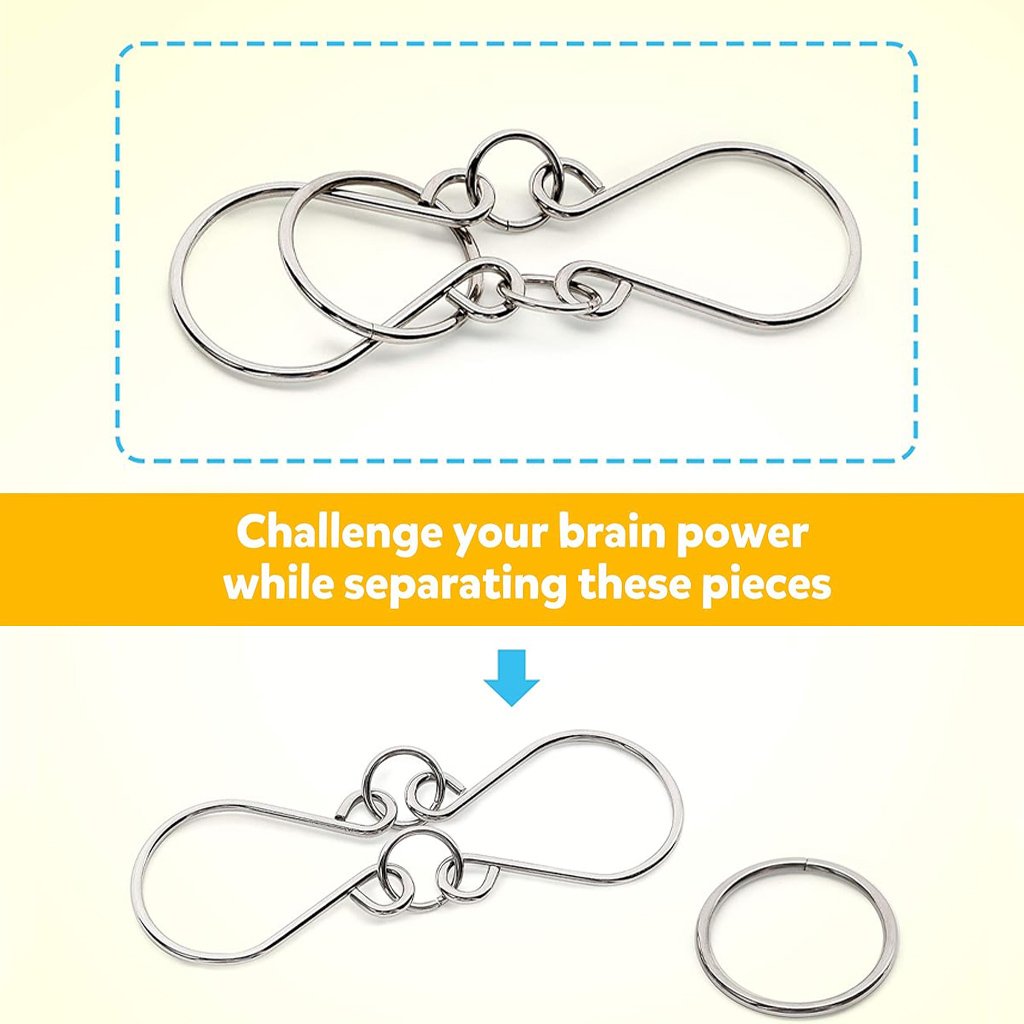 24-Piece Metal Brain Puzzle Set