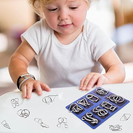 24-Piece Metal Brain Puzzle Set