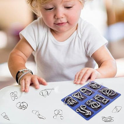 24-Piece Metal Brain Puzzle Set