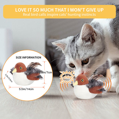 Interactive Chirping Bird Cat Toy