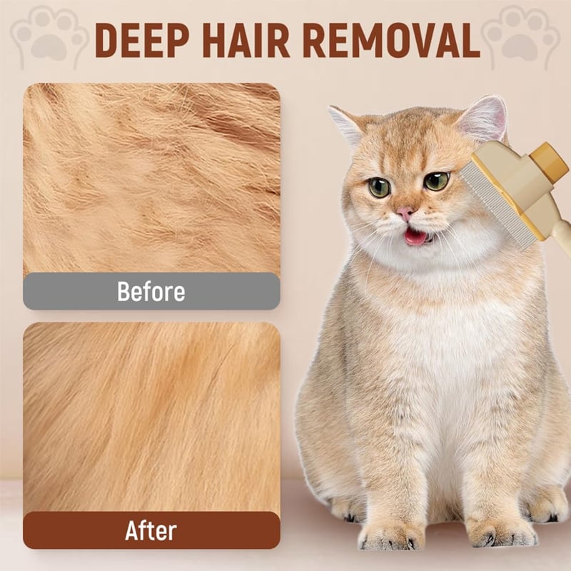 🔥Self-cleaning Pet Flea Comb Grooming Brush