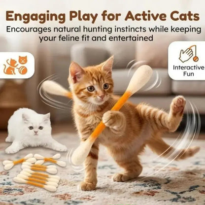 💥LAST DAY BUY 1 GET 1 FREE💥Giant Cotton Swab Shaped Felt Cat Chew Toys