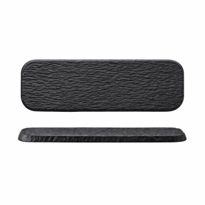 Frosted Stone Texture Rectangular Ceramic Plate