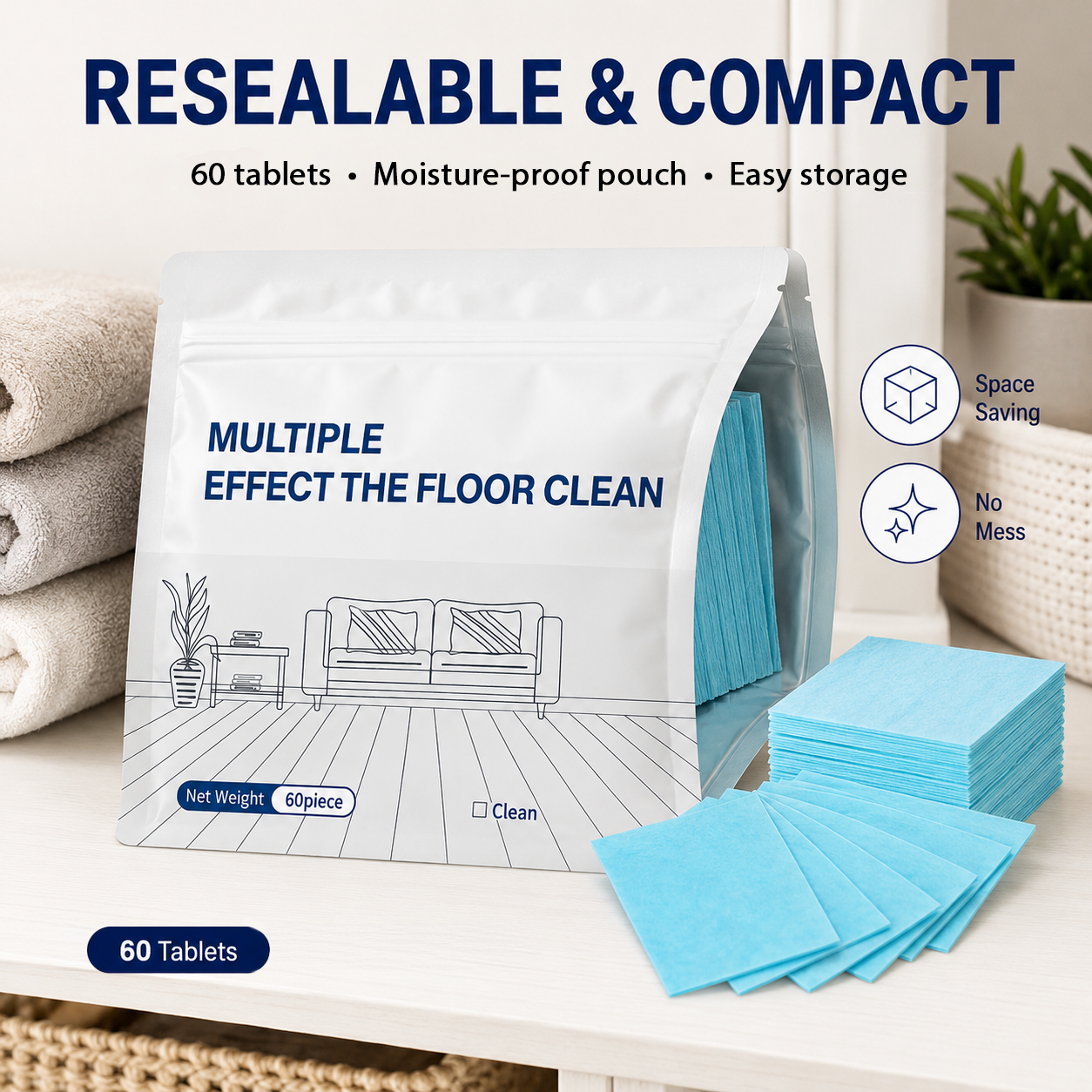 🔥Last Day BUY 1 GET 1 FREE🔥Multi-Effect Floor Cleaning Tablets, Fast Dissolving, No-Rinse Formula