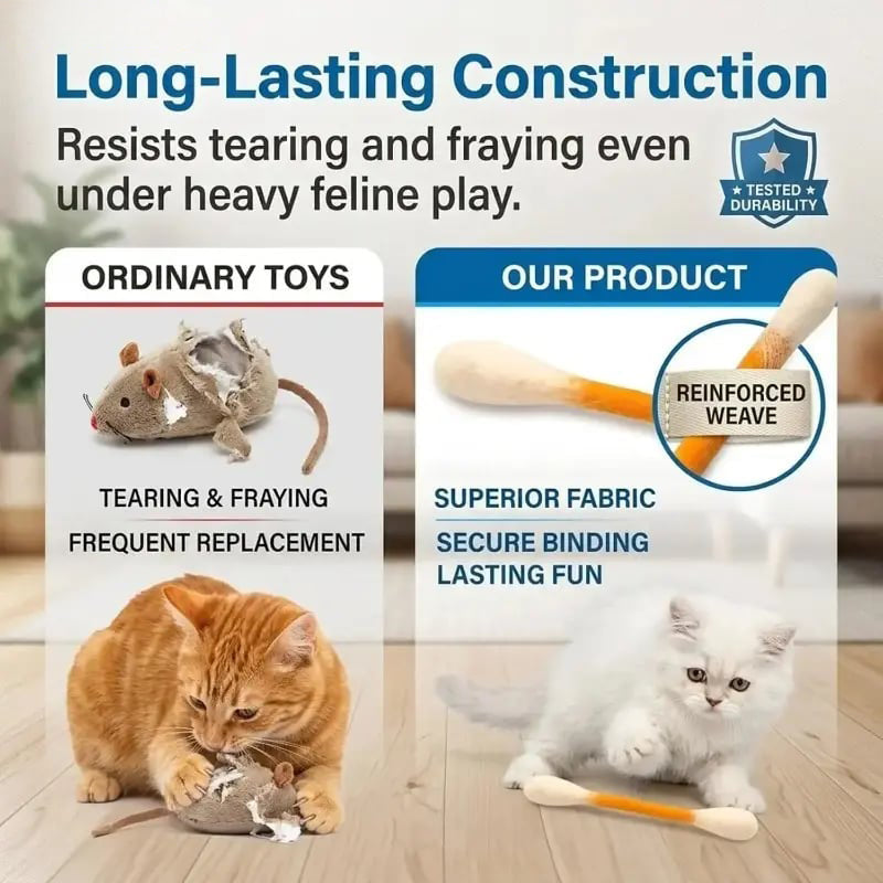 💥LAST DAY BUY 1 GET 1 FREE💥Giant Cotton Swab Shaped Felt Cat Chew Toys