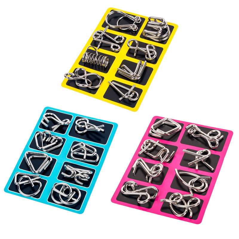 24-Piece Metal Brain Puzzle Set