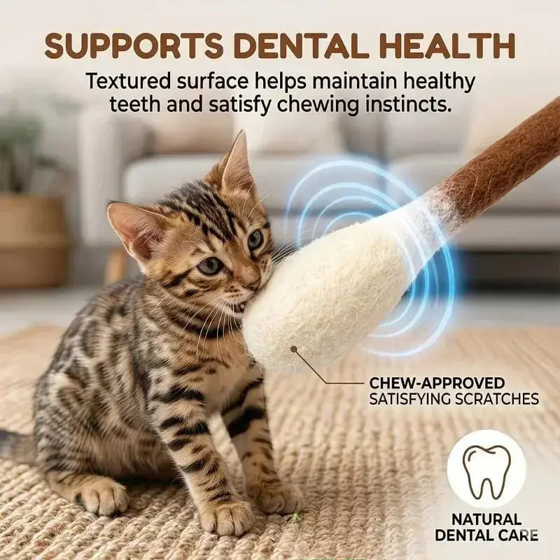 💥LAST DAY BUY 1 GET 1 FREE💥Giant Cotton Swab Shaped Felt Cat Chew Toys