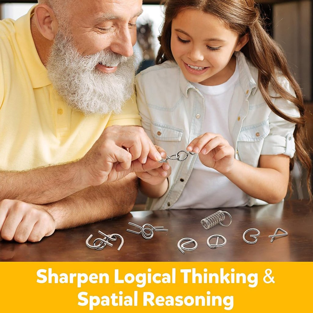 24-Piece Metal Brain Puzzle Set