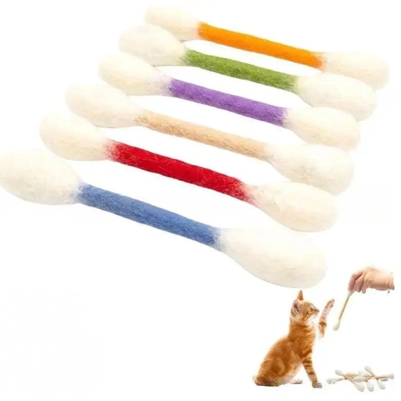 💥LAST DAY BUY 1 GET 1 FREE💥Giant Cotton Swab Shaped Felt Cat Chew Toys